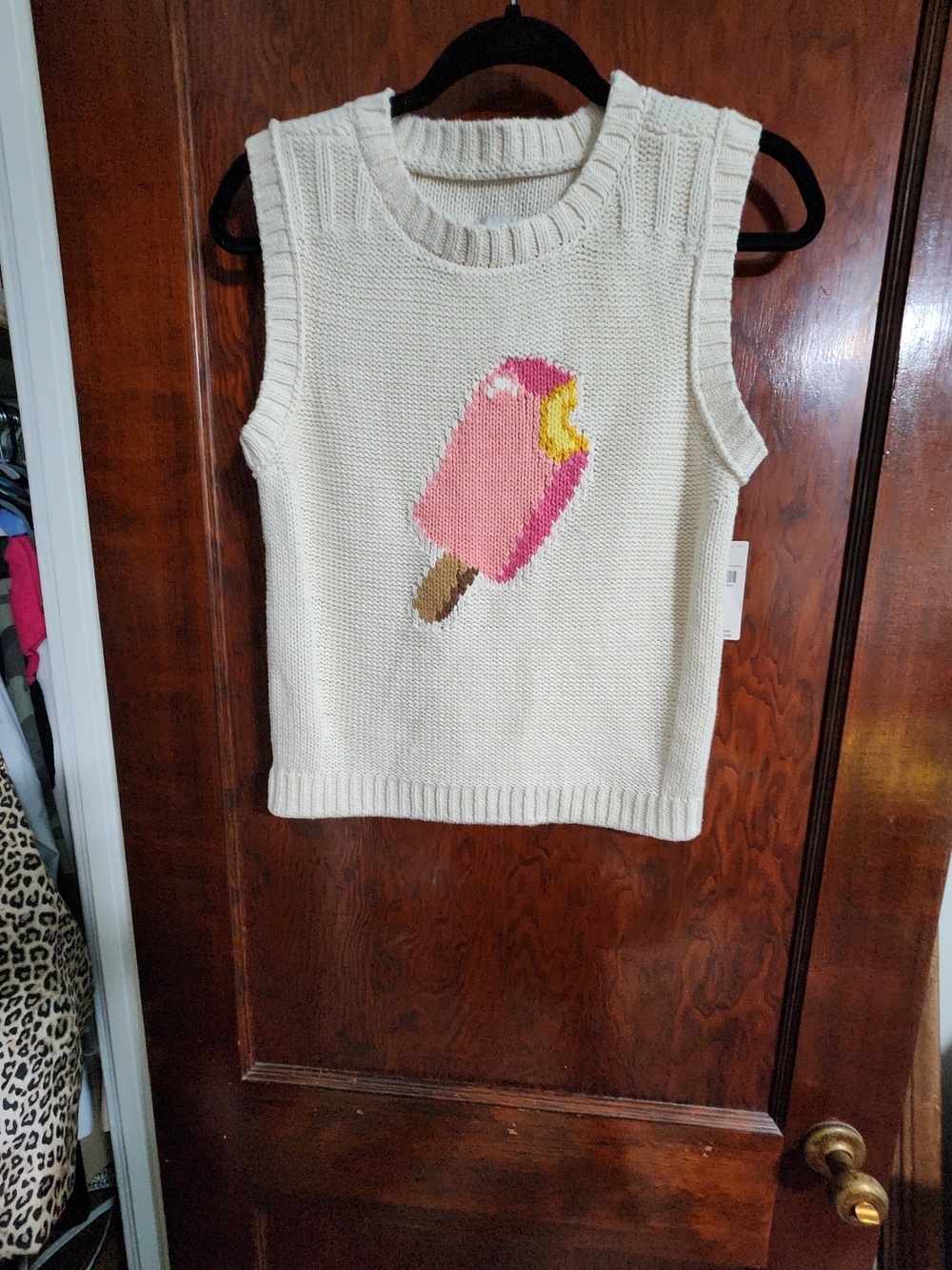 NWT Anthropologie Maeve Linen Blend Icon Popsicle Sweater Vest Tank Top Medium